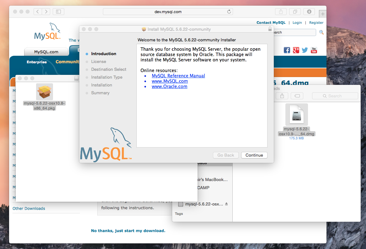 run mysql on mac