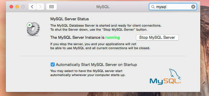 configure mysql on mac